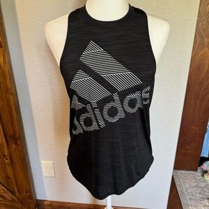 Adidas | black & white | racerback athletic tank top | Sz S